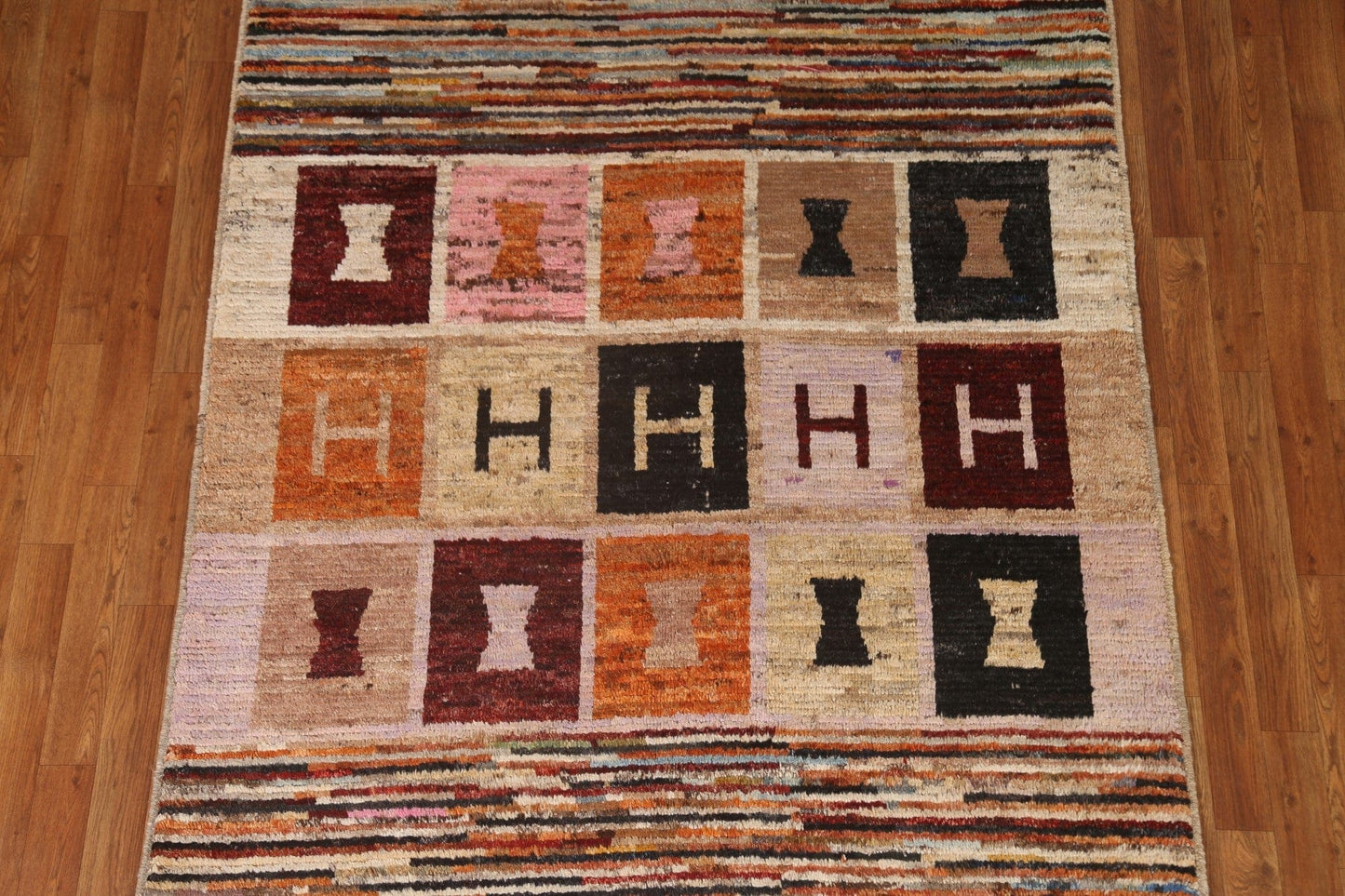 Geometric Moroccan Wool Area Rug 5x7