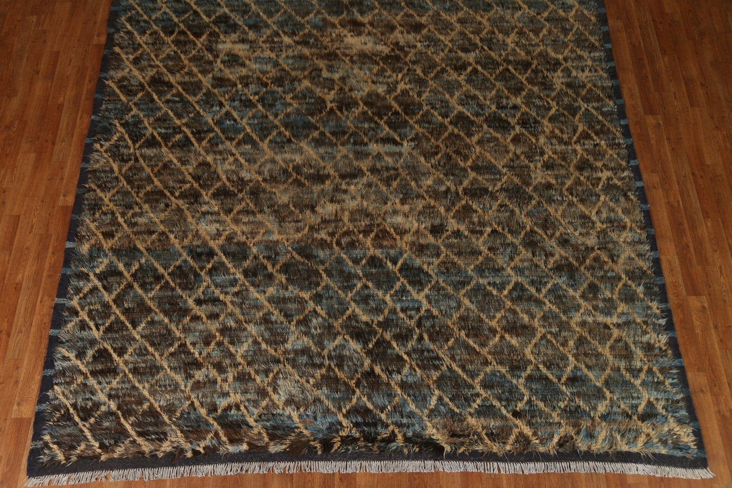 Brown/ Blue Moroccan Berber Oriental Area Rug 9x12