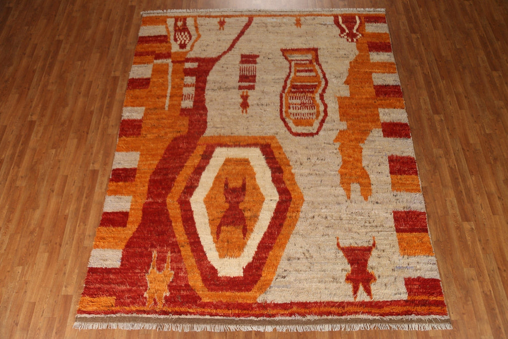 Handmade Moroccan Oriental Area Rug 8x10