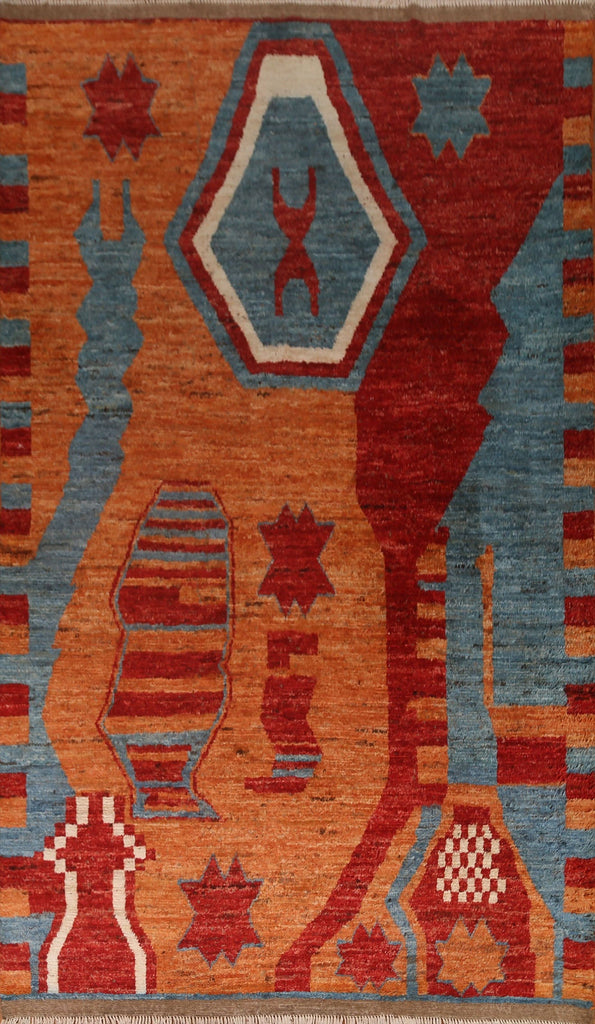 Wool Moroccan Oriental Area Rug 6x10