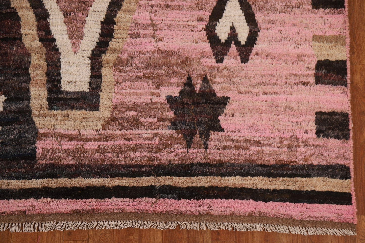 Pink Moroccan Oriental Area Rug 7x10