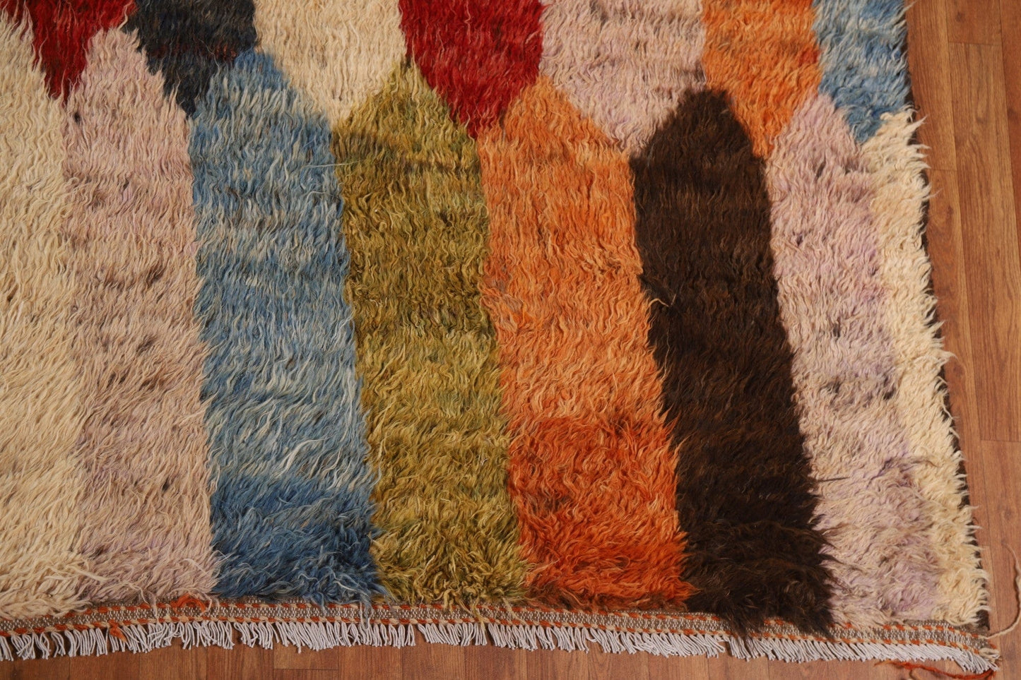 Multi-Color Moroccan Wool Large Rug 12x17