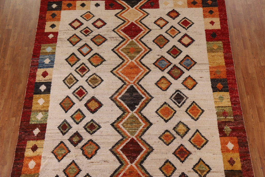 Geometric Moroccan Wool Area Rug 8x10