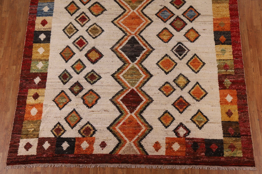 Geometric Moroccan Wool Area Rug 8x10