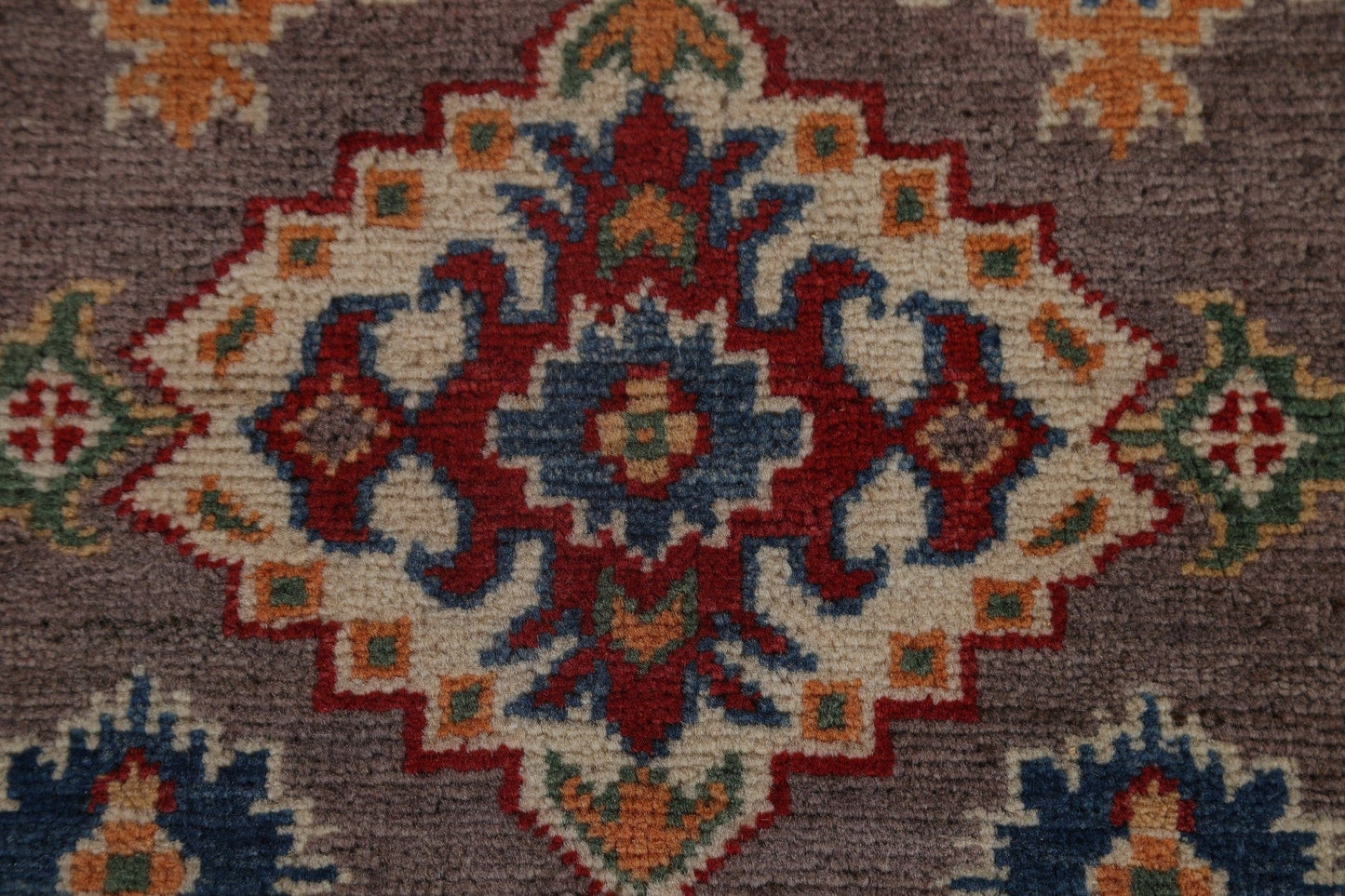 Geometric Kazak Oriental Round Rug 7x7