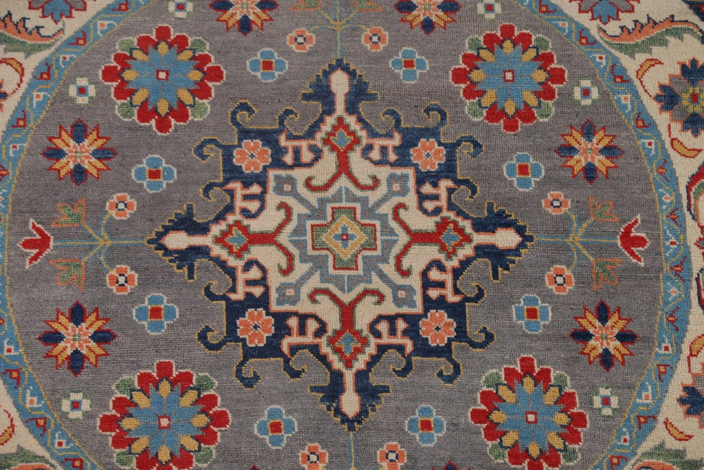 Geometric Kazak Round Area Rug 5x5