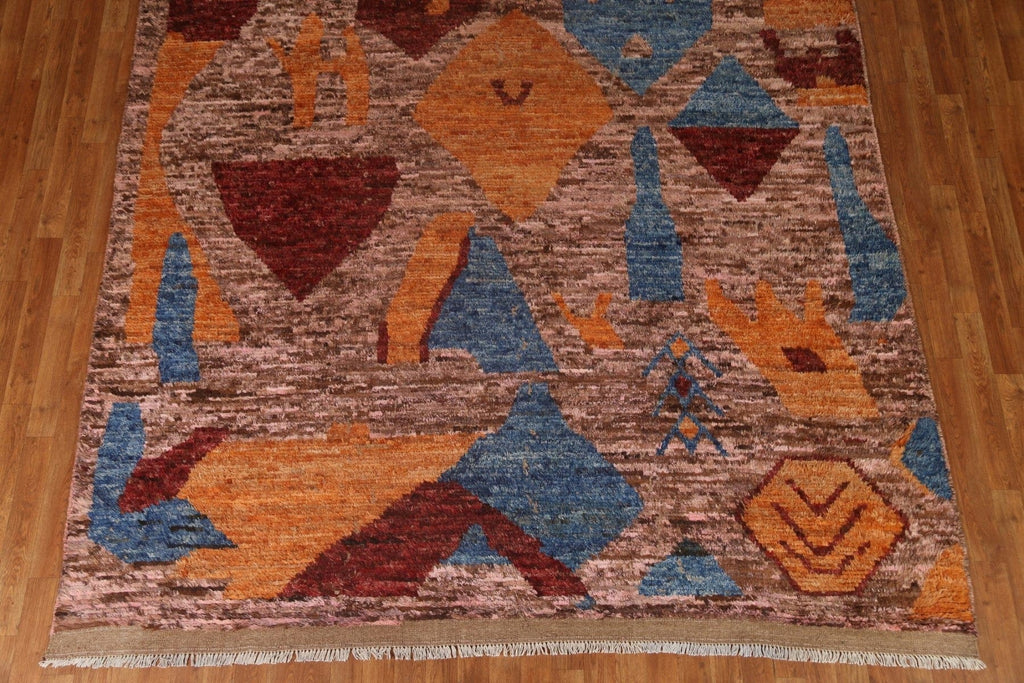 Geometric Wool Moroccan Area Rug 8x10