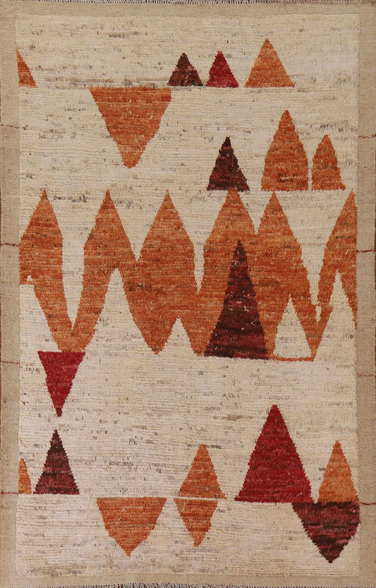 Geometric Wool Moroccan Area Rug 6x8