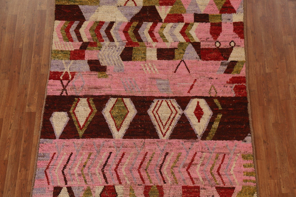 Geometric Wool Moroccan Area Rug 5x8