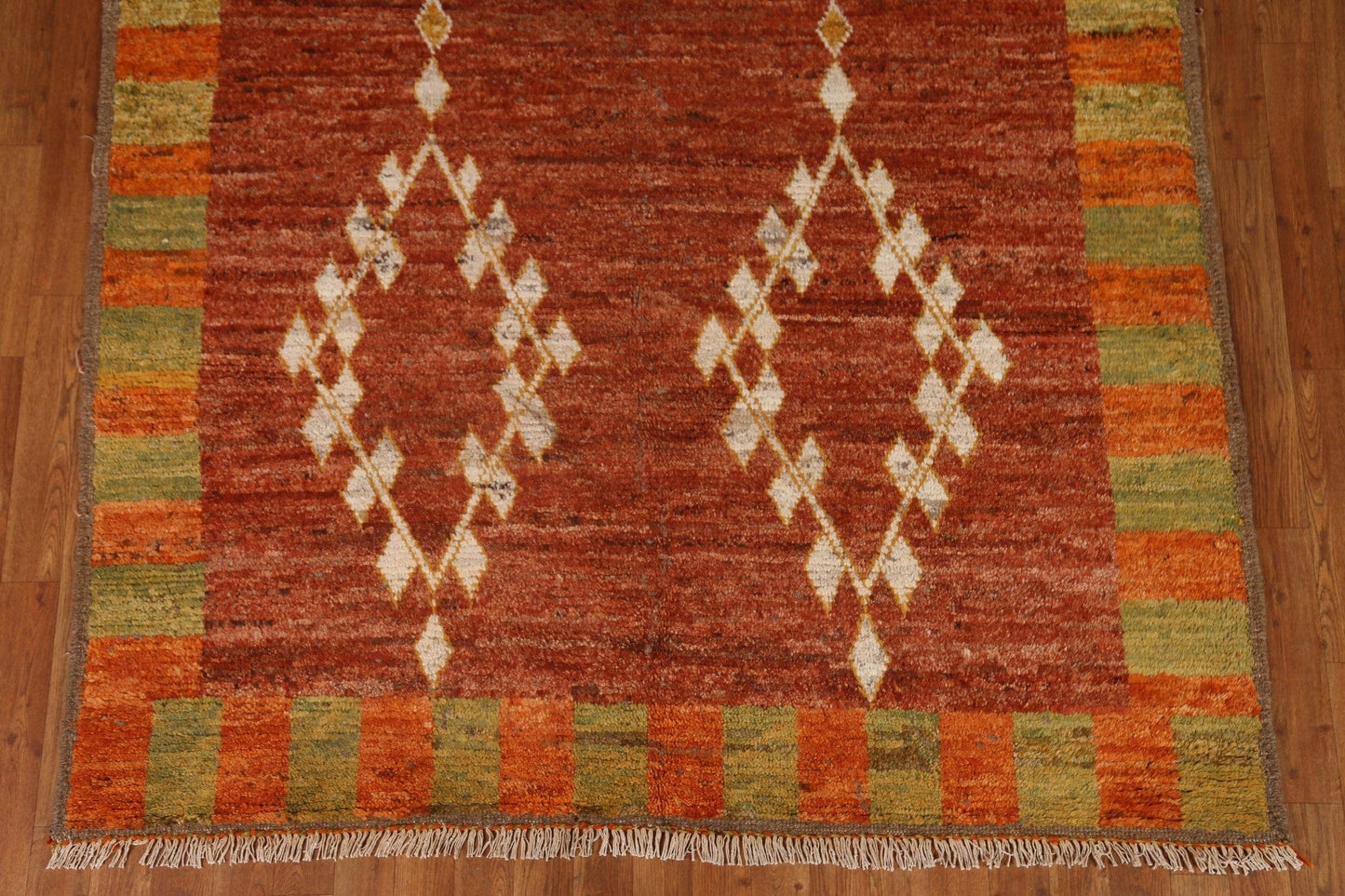 Geometric Moroccan Wool Area Rug 6x8