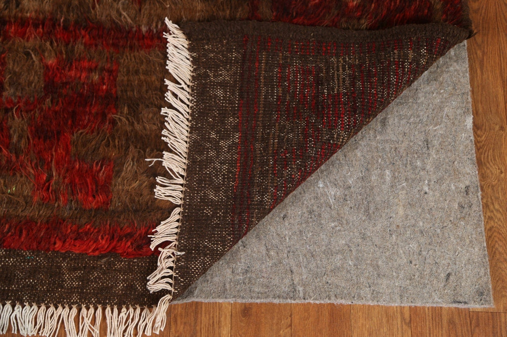 Wool Brown Moroccan Berber Area Rug 8x11