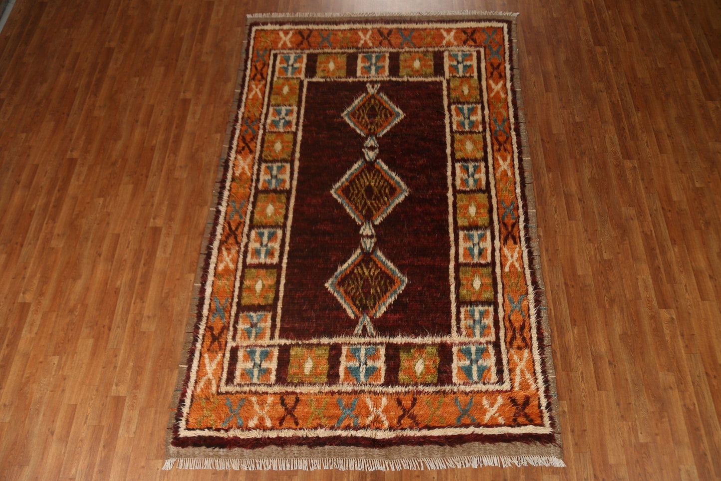 Tribal Moroccan Berber Wool Area Rug 6x10