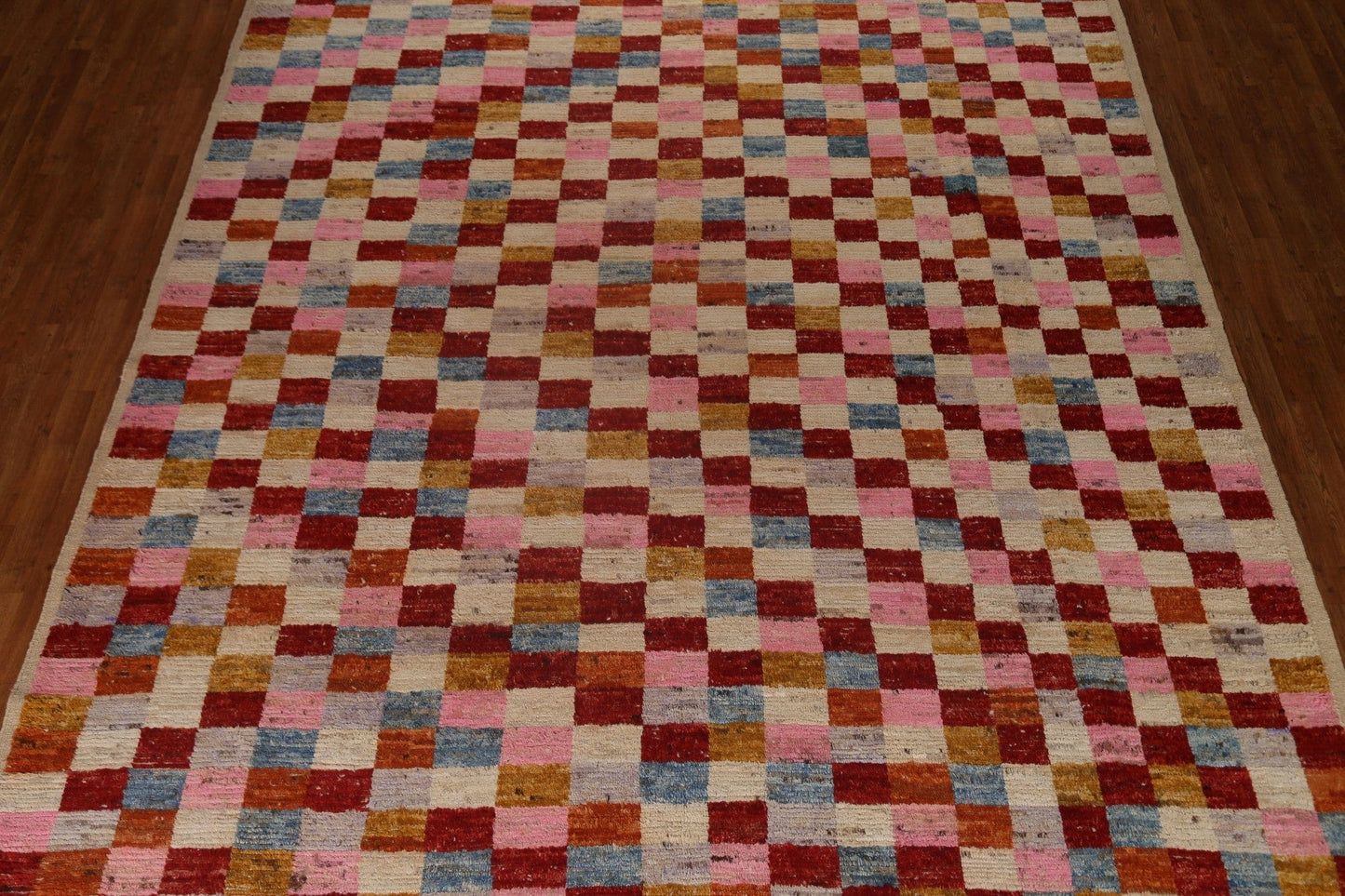 Checkered Moroccan Large Area Rug 10x14