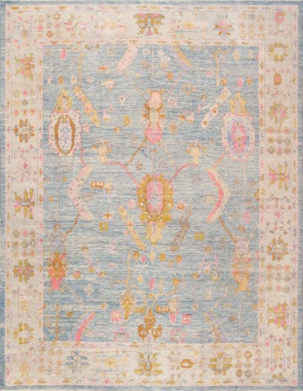 Oushak Collection Hand-Knotted Wool Area Rug-11' 6" X 14' 1"