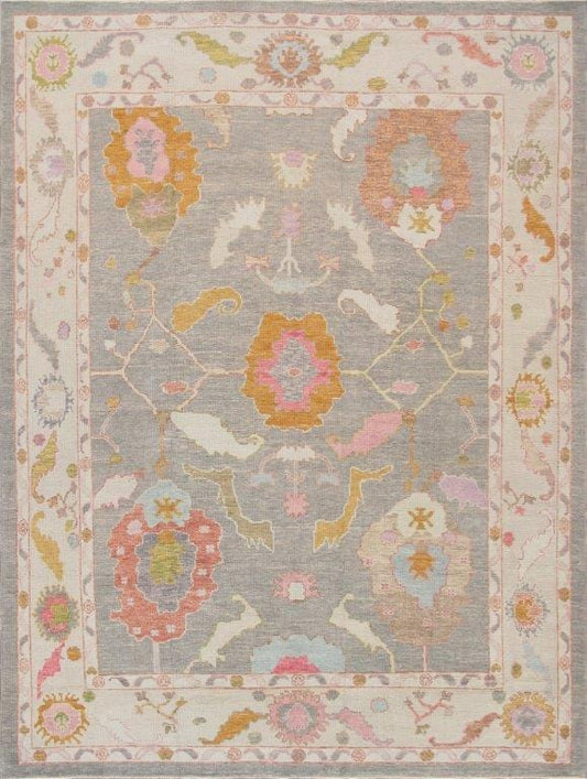 Oushak Collection Hand-Knotted Wool Area Rug- 8' 9" X 11' 5"