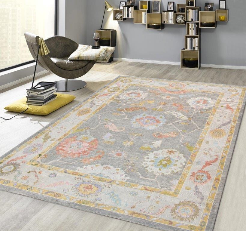 Oushak Collection Hand-Knotted Wool Area Rug- 9' 9" X 13' 8"