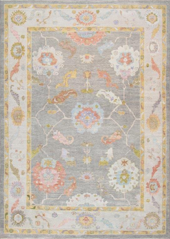 Oushak Collection Hand-Knotted Wool Area Rug- 9' 9" X 13' 8"