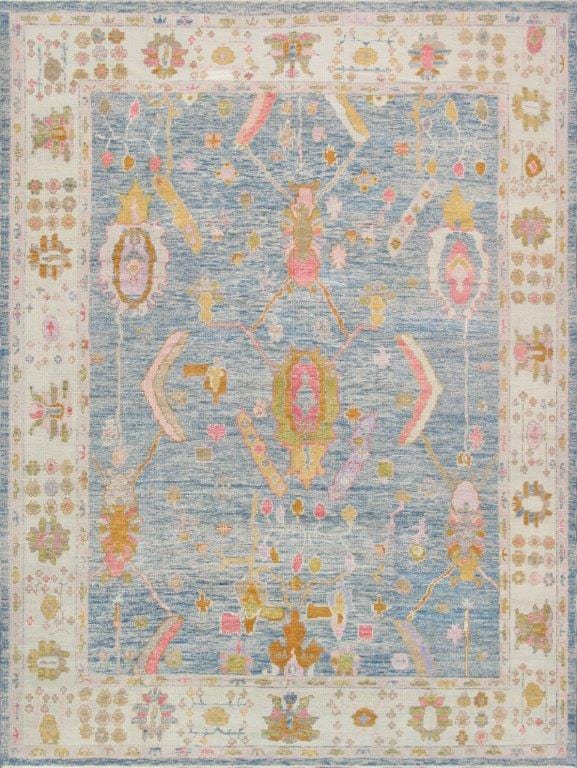 Oushak Collection Hand-Knotted Wool Area Rug-10' 0" X 13' 2"