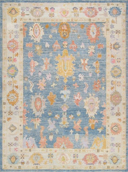 Oushak Collection Hand-Knotted Wool Area Rug- 9'10" X 13' 1"