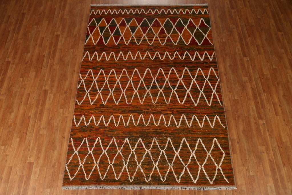 Handmade Moroccan Wool Area Rug 7x10