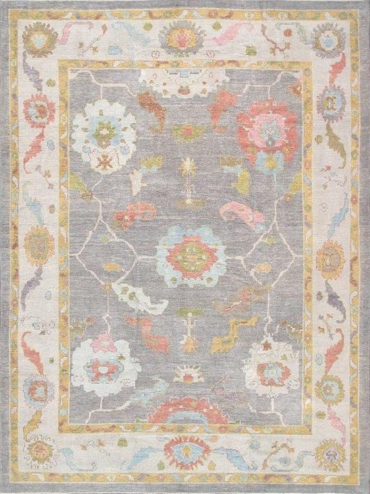 Oushak Collection Hand-Knotted Wool Area Rug- 8'10" X 12' 0"