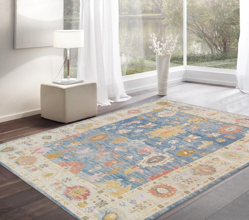 Oushak Collection Hand-Knotted Wool Area Rug- 9' 0" X 12' 6"