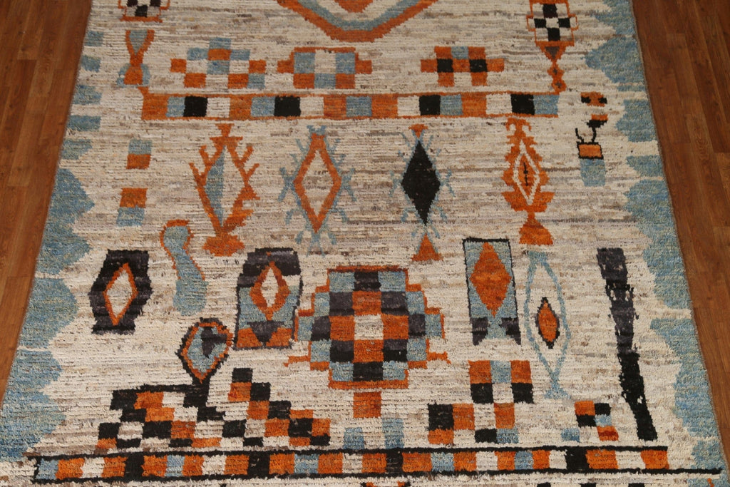 Tribal Moroccan Wool Area Rug 8x10