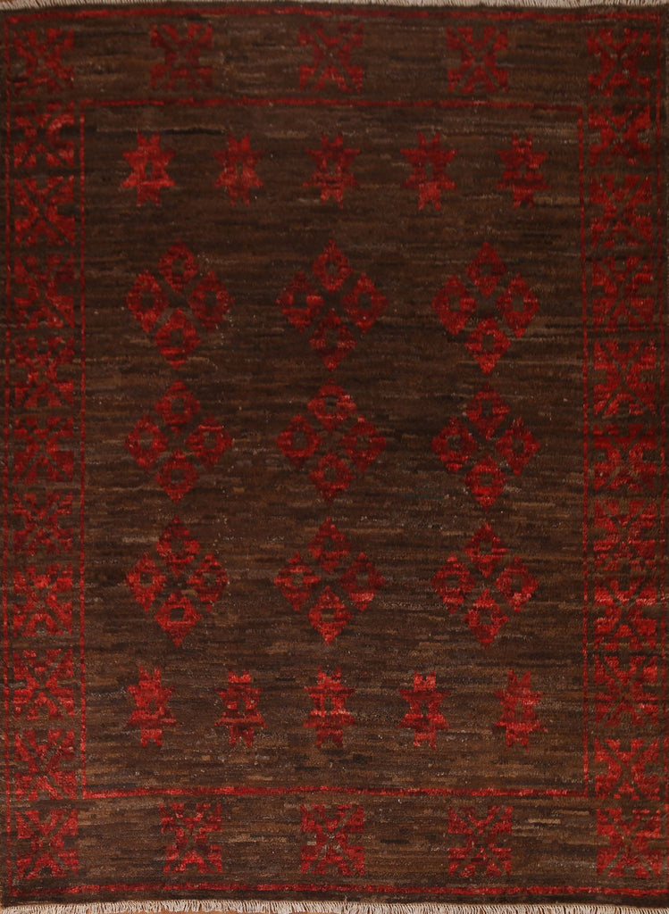 Dark Brown Moroccan Wool Area Rug 8x10