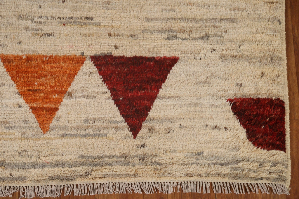 Geometric Moroccan Wool Area Rug 7x9