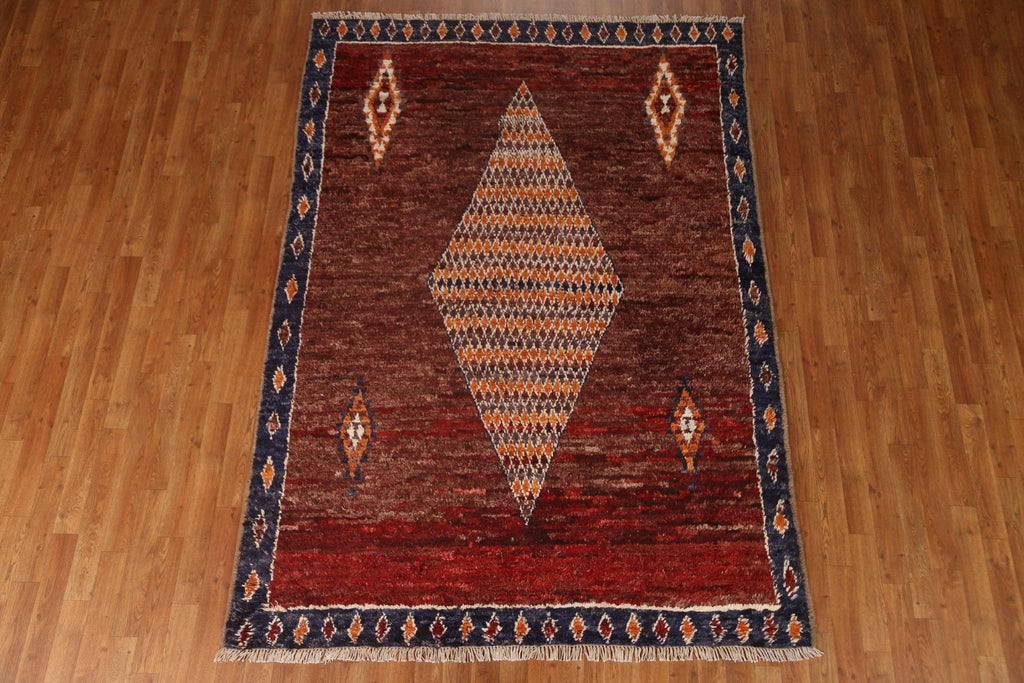 Geometric Moroccan Wool Area Rug 6x8