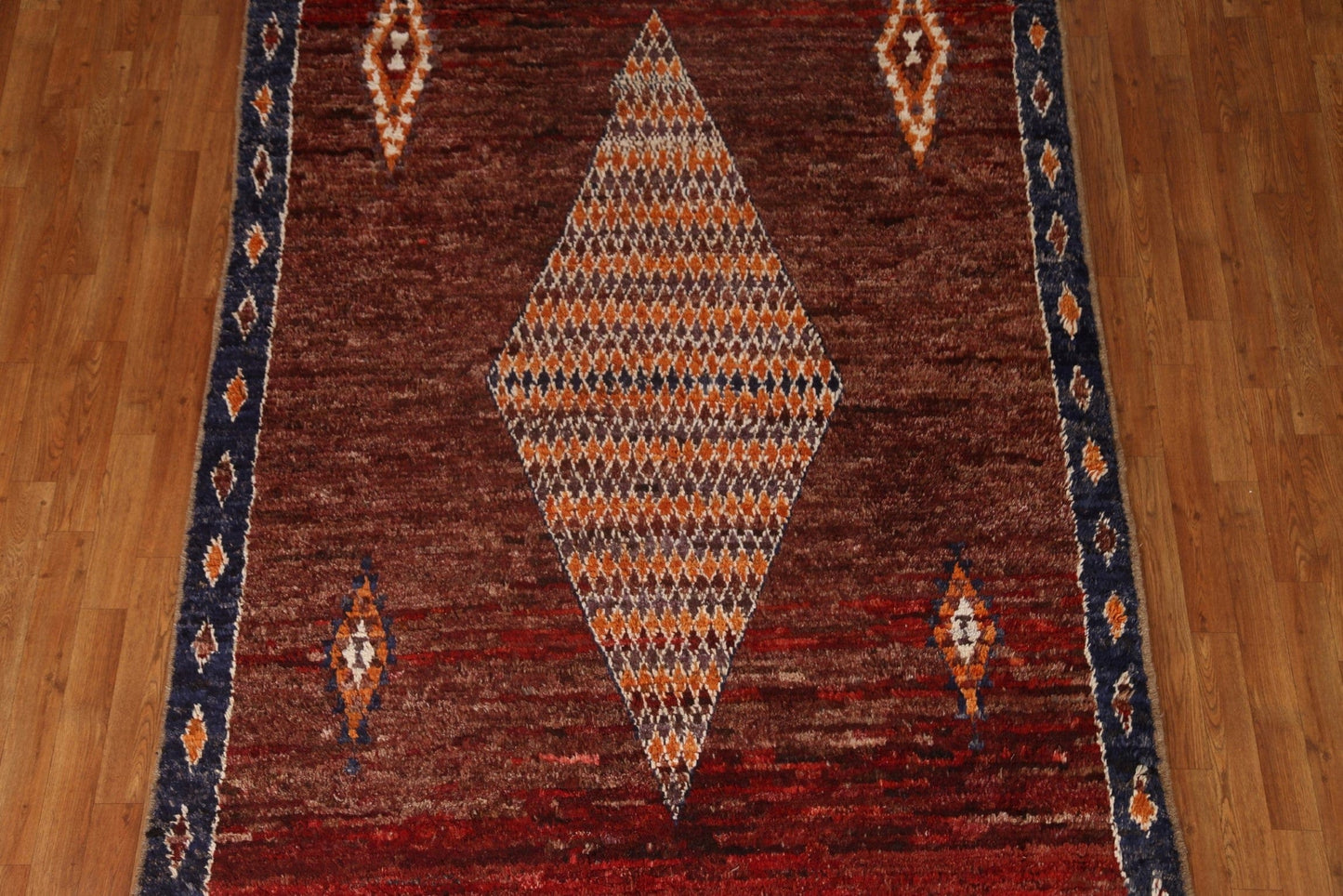 Geometric Moroccan Wool Area Rug 6x8