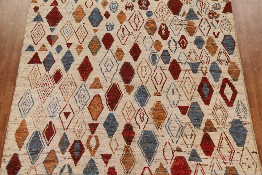 Geometric Moroccan Square Area Rug 9x9