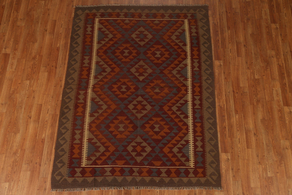 Tribal Kilim Oriental Wool Area Rug 5x7