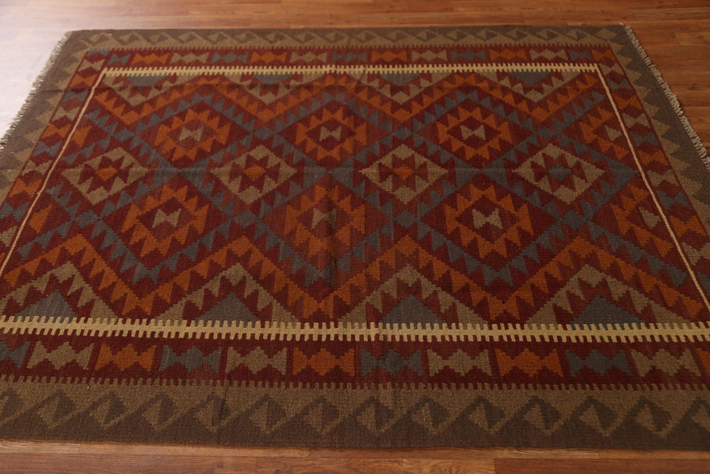 Tribal Kilim Oriental Wool Area Rug 5x7