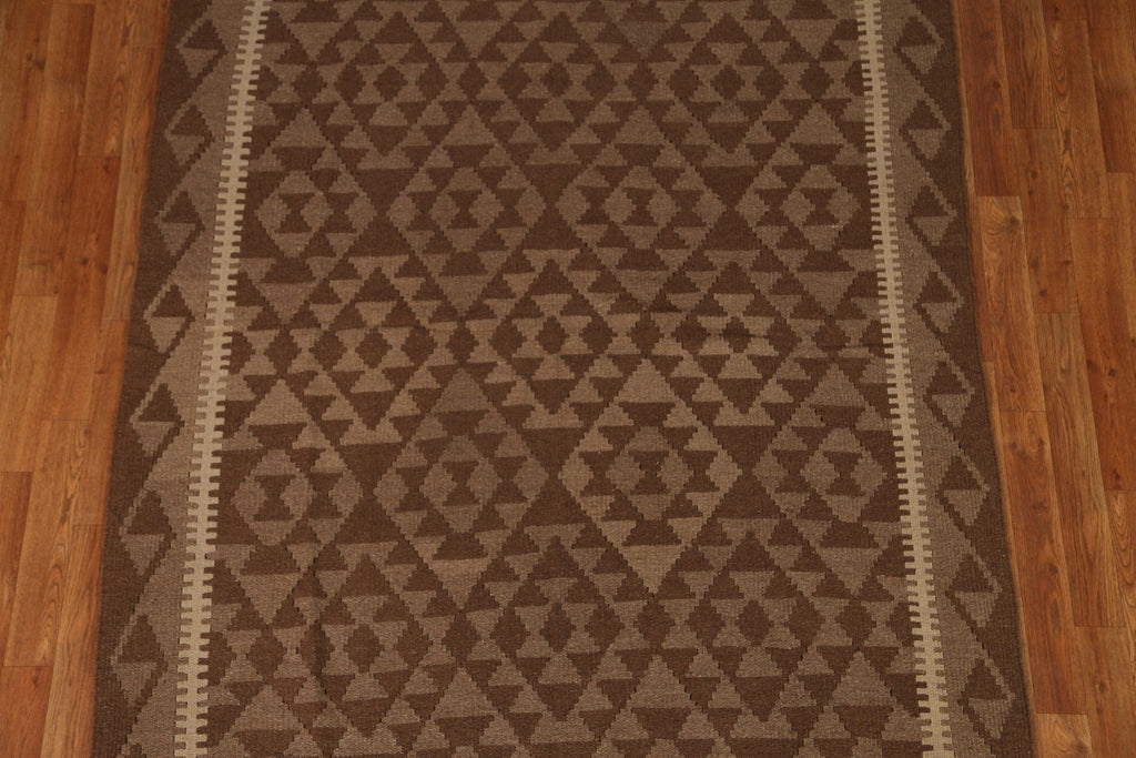 Geometric Kilim Oriental Wool Area Rug 5x7