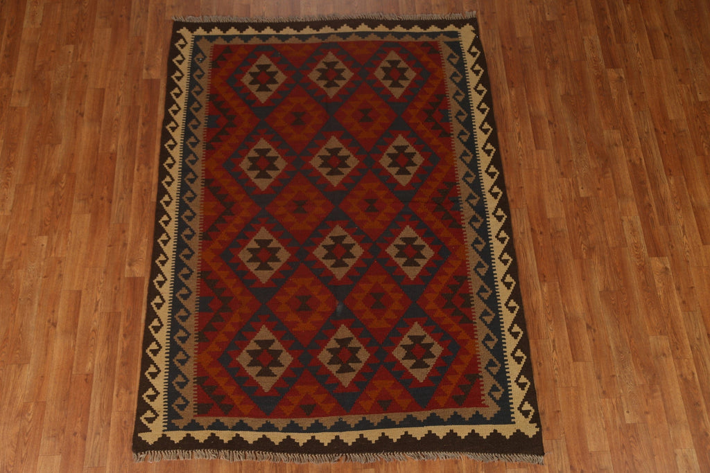 Tribal Kilim Oriental Wool Area Rug 5x7