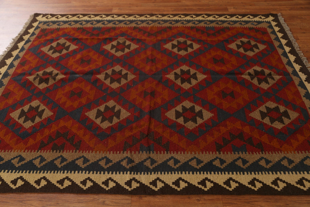 Tribal Kilim Oriental Wool Area Rug 5x7