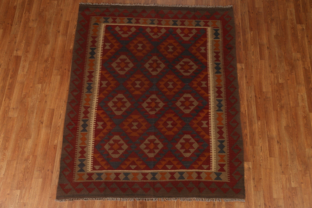 Tribal Kilim Oriental Wool Area Rug 5x7