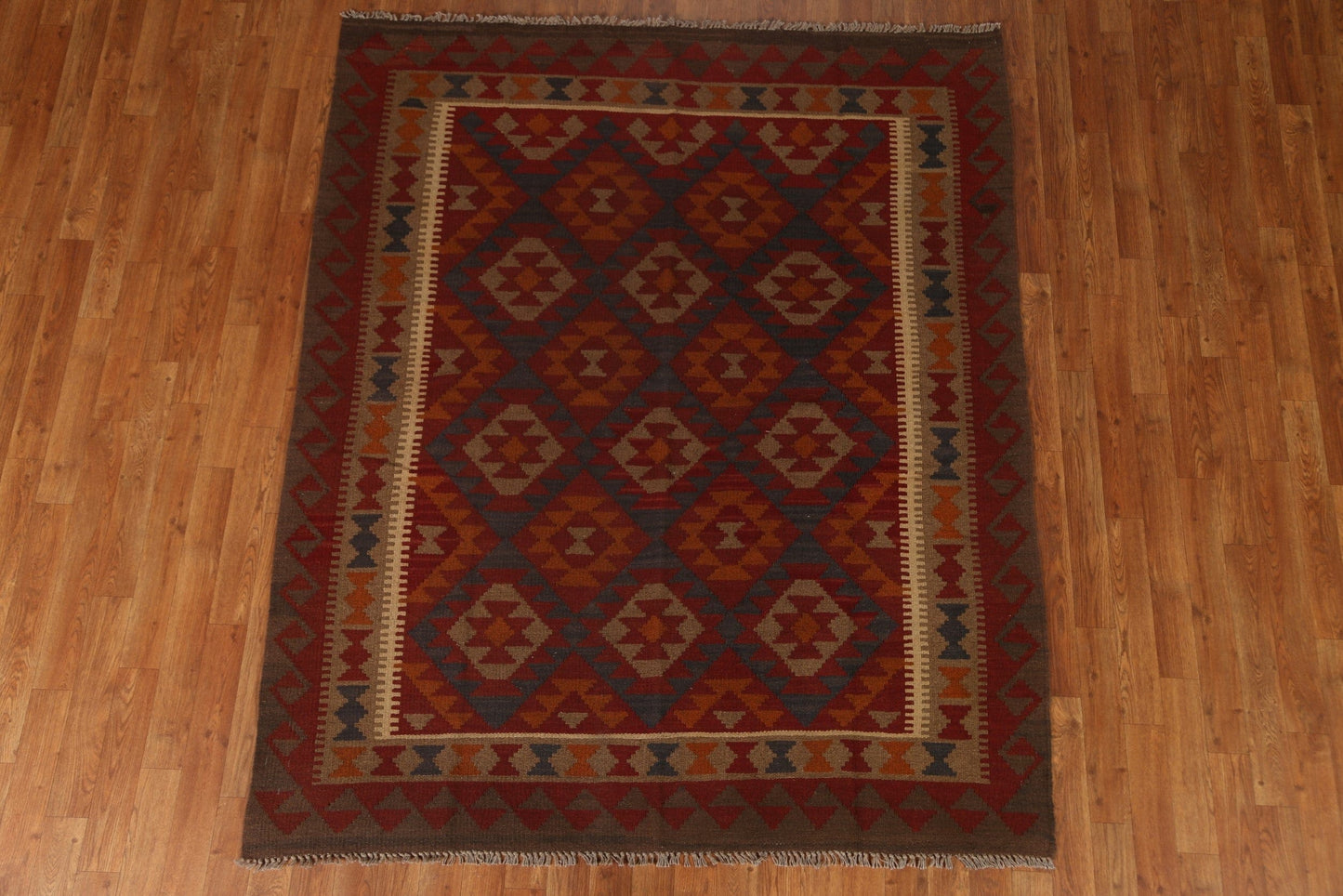 Tribal Kilim Oriental Wool Area Rug 5x7