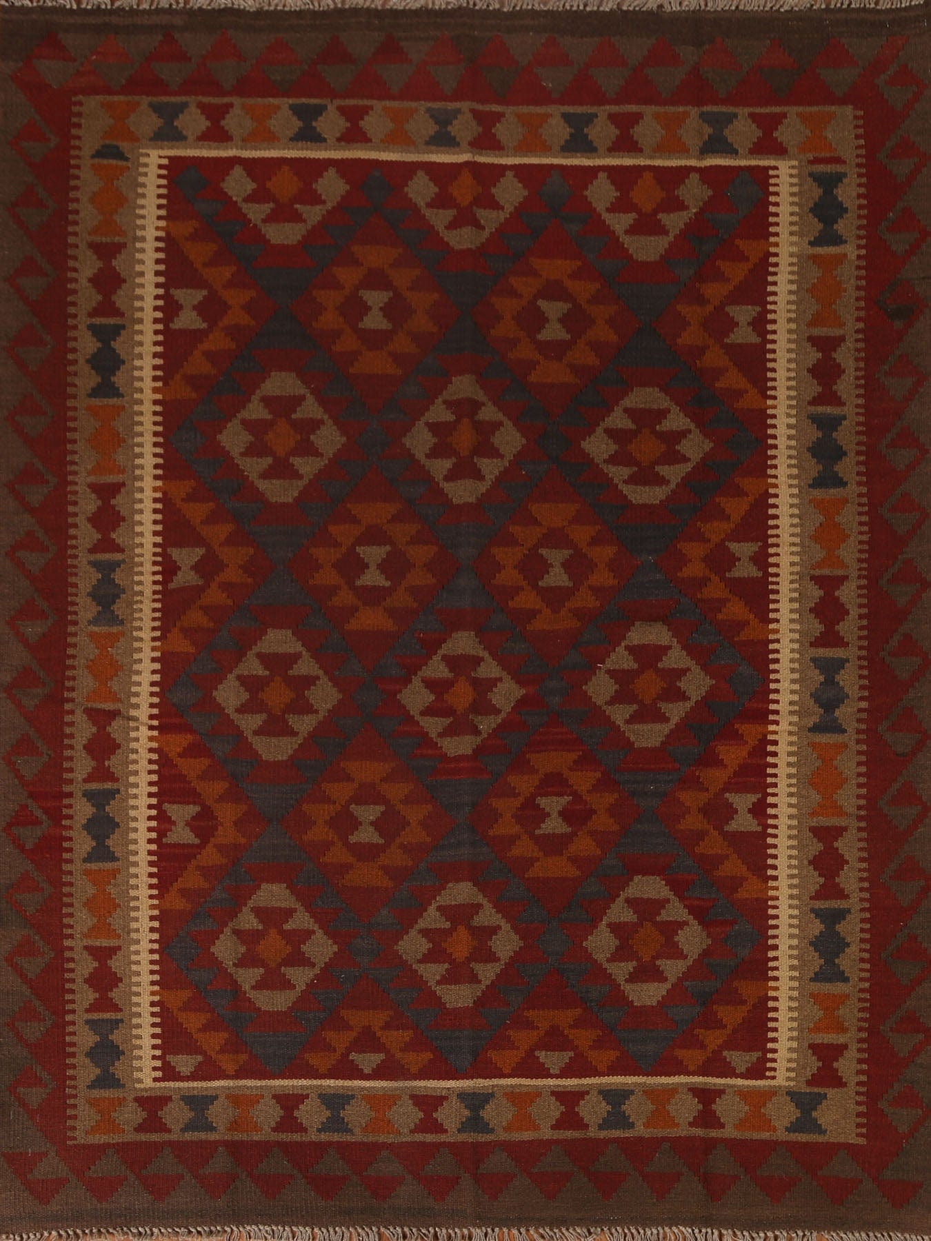 Tribal Kilim Oriental Wool Area Rug 5x7