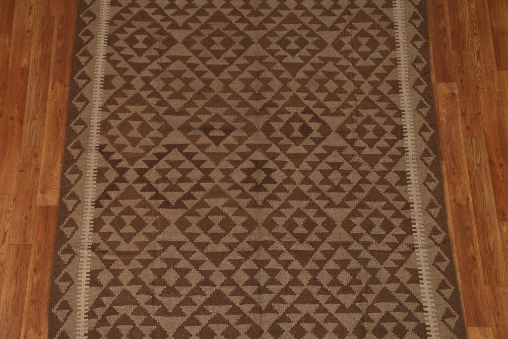 Geometric Kilim Oriental Wool Area Rug 5x7