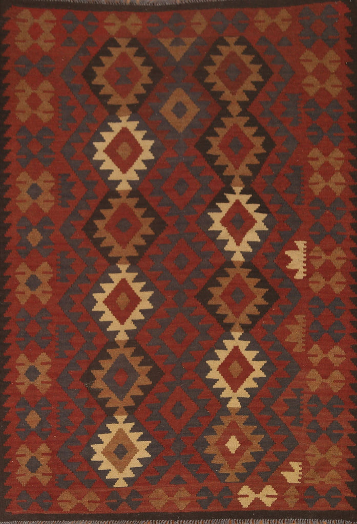 Tribal Kilim Wool Area Rug 5x6