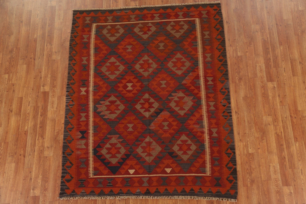 Tribal Kilim Oriental Wool Area Rug 5x7