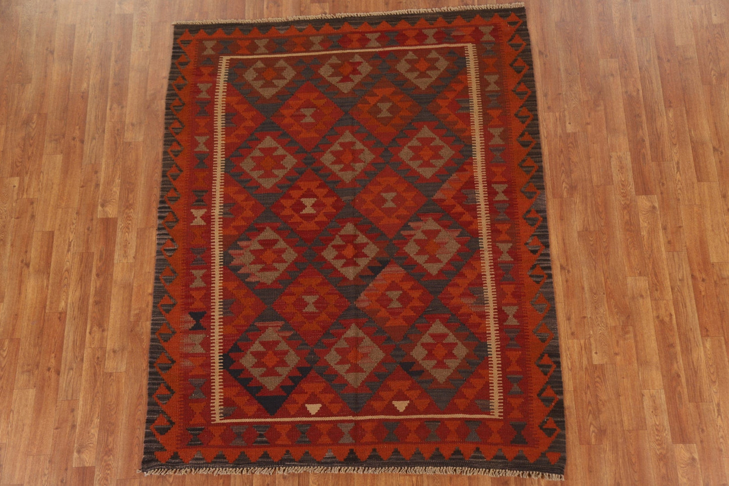 Tribal Kilim Oriental Wool Area Rug 5x7