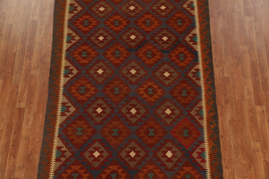 Geometric Kilim Oriental Wool Area Rug 5x8