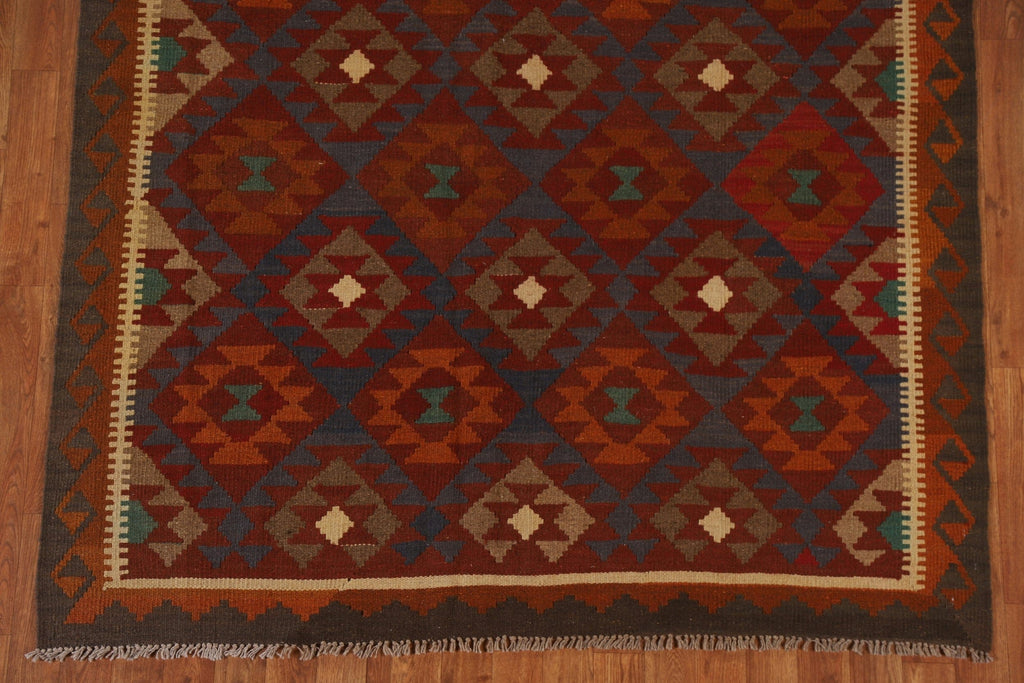 Geometric Kilim Oriental Wool Area Rug 5x8