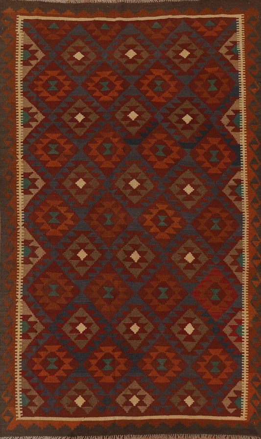 Geometric Kilim Oriental Wool Area Rug 5x8