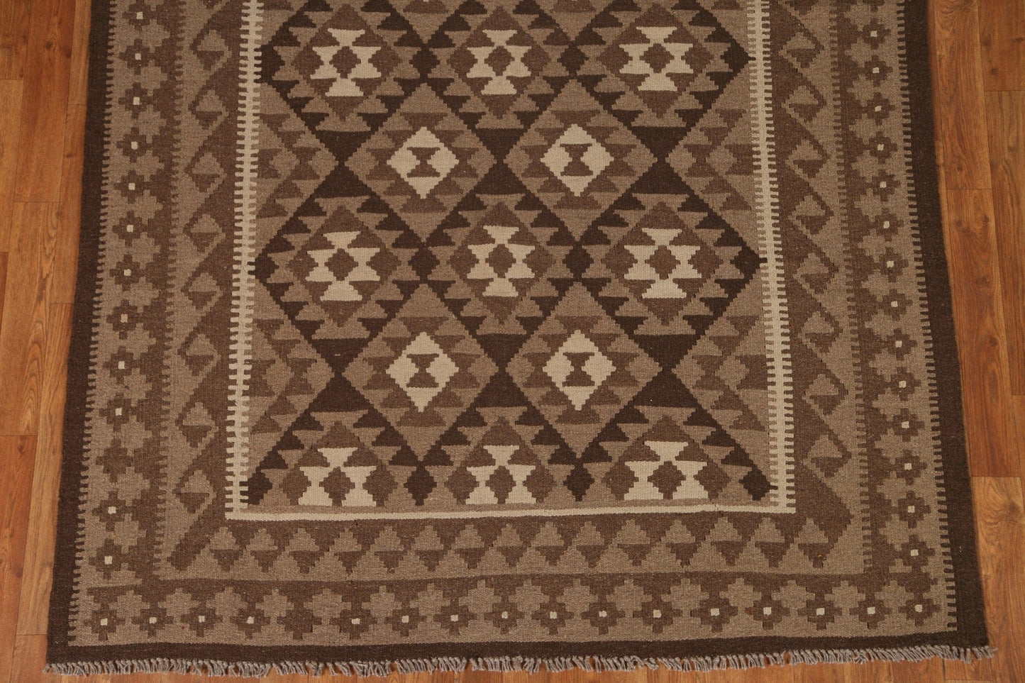 Geometric Kilim Oriental Wool Area Rug 5x8