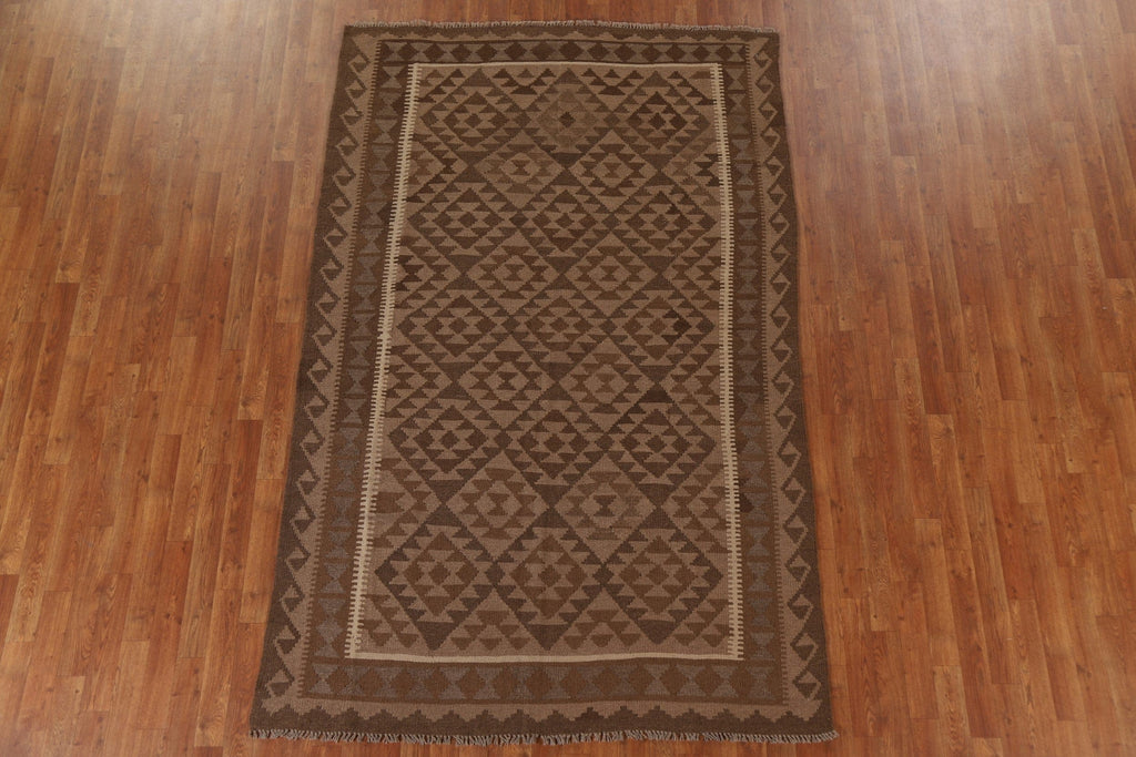 Geometric Kilim Oriental Wool Area Rug 5x8