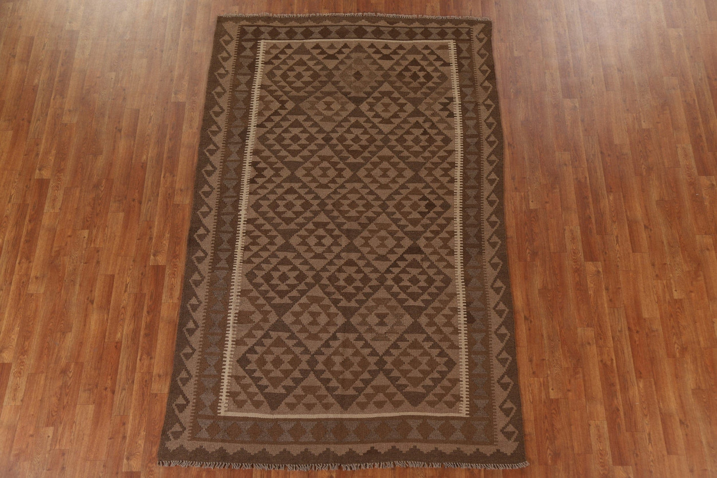 Geometric Kilim Oriental Wool Area Rug 5x8